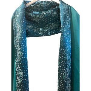 Wrap- statement shawl  teal plain or sequin or both 120” plus 16”wide.